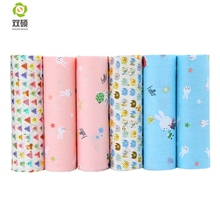 Shuanshuo Cartoon Twill Cotton Fabric,Patchwork Cloth,DIY Sewing Quilting Fat Quarters Material For Baby Cloth 6PCS 40x50CM 2024 - buy cheap