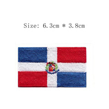 Dominican Republic 2.5" wide embroidery flag patch Wholesale free shipping iron sew on bags left chest SANTO DOMINGO for Jacket 2024 - buy cheap