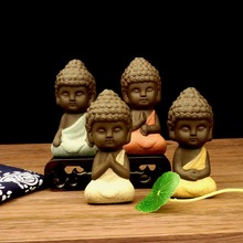 Estatueta de monge tathagata da índia, pequena estátua de monge mandala, chá, pet, roxo, artesanato de cerâmica decorativa, ornamentos de cerâmica 2024 - compre barato