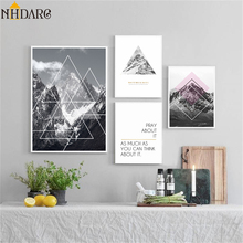 Настенная картина, холст, минималистичные модные настенные картины для гостиной, скандинавский горный Декор 2024 - купить недорого