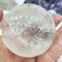 50mm natural clear quartz crystal sphere meditation reiki healing palm crystal stones and Mineral ball Home decoration Craft 2024 - buy cheap