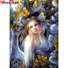 5D diamond embroidery angel diamond painting cross stitch mosaic character full square diamond decoration home DIY XY1 2024 - buy cheap