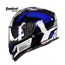 Новинка 2021, гоночный противотуманный мотоциклетный шлем с двойными линзами, закрывающий лицо мотокросс, защитная шапка для мотоцикла, сертификат ECE 2024 - купить недорого