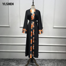 Muslim Abaya Print Dress Cardigan Long Robe Gowns Kimono Jubah Ramadan Middle East Thobe Worship Service Islamic Prayer Clothing 2024 - buy cheap