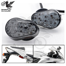 free shipping transparent smoke lens yellow lighting amber moto flashers for yamaha Harley Davidson motorcycle turn signal light 2024 - buy cheap