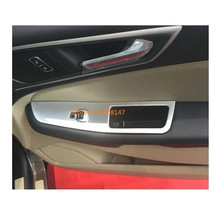 Para ford edge 2015 2016 2017 estilo do carro abs prata janela painel de vidro braço elevador interruptor botão guarnição moldura moldagem 6 pçs 2024 - compre barato
