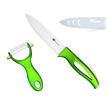 XYJ Brand Ceramic Knives Set + Peeler 5 Inch Green Color Slicing Knife Comfortabel Handle Design Cooking Tools Kitchen Knives 2024 - buy cheap
