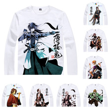 Camiseta de Anime Coolprint, camisa de Hakuouki, Hakuoki, multiestilo, largo, tosparto, Hijikata, Hajime, Saito, Cosplay, Kawaii 2024 - compra barato