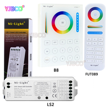 Miboxer 2.4g sem fio 8 zona fut089 remoto; b8 painel de parede; ls2 5in 1 controle led inteligente para rgb + cct fita led
