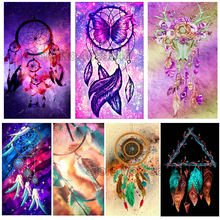 Feather 5D embroidery pattern resin mosaic dream Chaser diy diamond painting cross stitch kits room decoration wall stickers 2024 - buy cheap