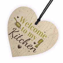 1PC Welcome To My Kitchen Plaque House Door Wall Sign Mum Dad Nan Grandad Birthday Signs Christmas Home DIY Tree Decorations 2024 - buy cheap