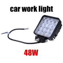 new arrival 2 piece 48W Flood Square LED Work Light Lamp car Truck Vehicle Driving Boat driving daytimg running offroad 2024 - buy cheap