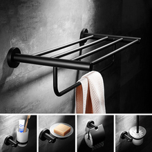 Nordic 304Stainless Steel Towel Paper Holder Bathroom Hardawre Accessories Black Soap Dish Wall Hanging  Toothbrush Holder Metal 2024 - buy cheap