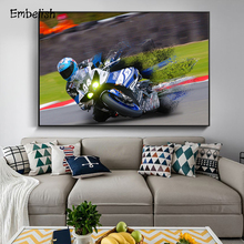 Embelish 1 Pieces Large Size Cool Motorcycle Sports Wall Posters For Living Room Modern Home Decor HD Print On Canvas Paintings 2024 - buy cheap