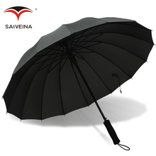 Outdoor Rain Gear 16 Bone Men Business Umbrella Large Size Women Long-handled Umbrella Advertising Semiautomatic Umbrella 25*16K 2024 - buy cheap