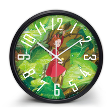 Arrietty Clock,Hayao Miyazaki Wall Clock,Silent Metal Clock Children Room Museum Park Hotel Theme Decorate Clock 2024 - buy cheap