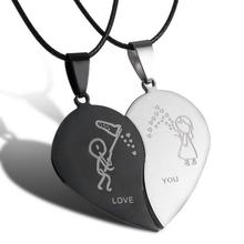 New Style Broken Heart Parts 2 Best Friend Necklaces & Pendants Share With Your Friends Stainless Steel Couple Necklaces 2024 - buy cheap