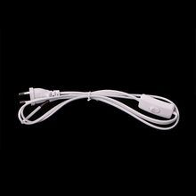 Top Quality 1.8m EU Plug Cable White Line with On/Off Switch Button Power Cord For LED Lamp Oct26-A 2024 - buy cheap
