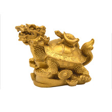 Китайский латунный по феншуй дракон; черепаха богатство деньги счастливый статуя медные ремесла украшения для дома подарок металлический ручной работы 2024 - купить недорого