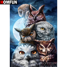 HOMFUN Full Square/Round Drill 5D DIY Diamond Painting"Owl scenery"Embroidery Cross Stitch 3D Home Decor Gift A09973 2024 - buy cheap