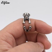 Elfin al por mayor-anillo Vintage ajustable para Labrador y Retriever, joyería para hombres y mujeres 2024 - compra barato