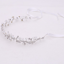 Jonnafe Fashion Wedding Headband Tiara Silver Color Leaf Women Headpiece Crystal Bridal Hair Crown Accessories 2024 - buy cheap