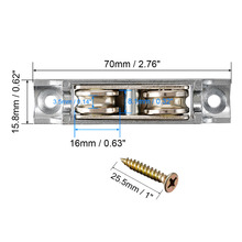 Uxcell Zinc Alloy Shell Bearing Steel Wheel Electroplating Finish 16mm U Groove Double Wheel Pulley for Sliding Door Window 2024 - buy cheap