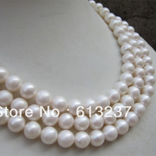 Мода круглый белый 10 мм идеально имитация жемчуга Shell Очаровательные бусы длинная цепь женщины ожерелье ювелирные изделия делая 54 дюймов YE2089 2024 - купить недорого