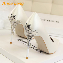 2019 New Women Pumps High Thin Heel Pointed Toe Shallow Sexy Ladies Bridal Wedding Women Shoes White High Heels Female Pumps 2024 - buy cheap