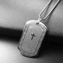 Cross Dog Tag Link Chain Necklaces for Best Friend Bible Men Letter Necklace Male Titanium Neckless Women Jewelry Gift Collars 2024 - buy cheap