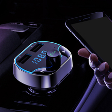 T24 Car FM Transmitter Dual USB Fast Charger Voice Navigation Car Hands-free Call Bluetooth MP3 Player 2024 - buy cheap