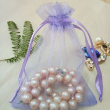 fashion 100pcs purple Drawable Organza bag Drawstring pouch Wedding birthday Christmas party gift jewelry packaging display bag 2024 - buy cheap