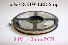 Водонепроницаемая светодиодная лента IP65 5050 DC24V RGBW подсветка RGBWW SMD 12 мм PCB 5 м 60 светодиодов/м гибкая лента веревка RGB + теплый белый 2024 - купить недорого