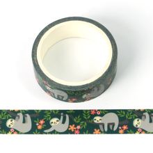 1X Cute Washi Tape Animal Sloth design DIY Planner Masking Tapes School Office Supplies 2024 - buy cheap