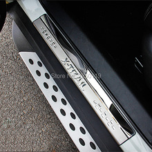 Placa de desgaste de umbral de puerta para Nissan Rogue x-trail X Trail T32, Pedal de bienvenida de acero inoxidable, accesorios de estilo de coche, 2014, 2015, 2016 2024 - compra barato