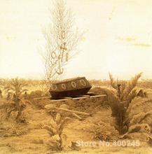 Art oil Painting photo to canvas Coffin and Grave by Caspar David Friedrich High quality Handmade 2024 - buy cheap