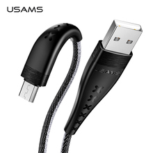 Micro USB Cable,USAMS Mobile Phone cable Fast Charging Data Sync Cable Nylon Braid Micro Data Cord for Samsung Android Microusb 2024 - buy cheap