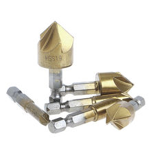 New 6Pcs 1/4" Shank 5 Flute Countersink Drill Bit 90Counter Sink Chamfer Cutter 2024 - buy cheap