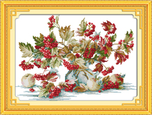 Liitle red fruit cross stitch kit sport cartoon 14ct 11ct count pre print canvas stitching embroidery DIY handmade needlework 2024 - buy cheap