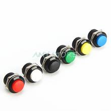 10pcs Momentary Push Button Switch 16mm Momentary 6A/125VAC 3A/250VAC  Round Switches R13-507 BLACK RED GREEN WHITE BLUE YELLOW 2024 - купить недорого