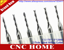 10Pcs 3.175*1.5*12mm 2 Flute Solid Carbide Micro End Mill Wood Milling Cutters Spiral CNC Router Bits 2024 - buy cheap