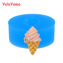 X025YL 17.5mm Ice Cream Silicone Mold - Miniature Sweets, Fondant, Cake Decoration, Gum Paste, Resin Clay, Scrapbooking, Candy 2024 - buy cheap