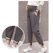 Soft Maternity Sport Pants For Pregnant Women Clothes Loose Knitted Hallen Pants Pregnancy Casual Maternity Gravidas Clothing 2024 - buy cheap