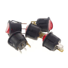 10 piezas SPDT en-Luz Roja iluminado interruptor basculante redonda 6A/250V 10A/125VAC 2024 - compra barato