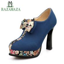 ZALAVOR Size 32-43 Sexy Ladies High Heel Shoes Women Patchwork Print Platform Pumps Bowtie Summer Shoes Women Party Footwears 2024 - buy cheap