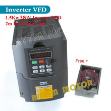 1.5KW 380V Variable Frequency Drive VFD Inverter 5A Input 3 phase&2M Extension Cable 2024 - buy cheap