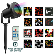 Рождественский лазерный проектор снеговика, миниатюрный уличный светодиодный движущийся ландшафтный светильник, водонепроницаемое освещение для дискотеки, украшения для дома, 12 моделей 2024 - купить недорого
