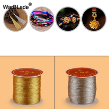 Цветной нейлоновый шнур для изготовления ювелирных изделий, 0,2/0,4/0,6/1 мм, из серебра и золота 2024 - купить недорого