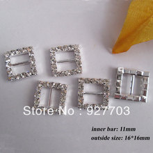 (CM41 11 мм) 500 шт квадратный кристалл горный хрусталь пряжка приглашение ленты слайдер 2024 - купить недорого