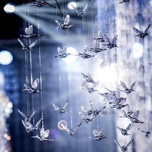 Alta qualidade europeu beija-flor transparente acrílico pássaro aéreo teto decoração de casa palco de hotel adereços de decoração de casamento 2024 - compre barato